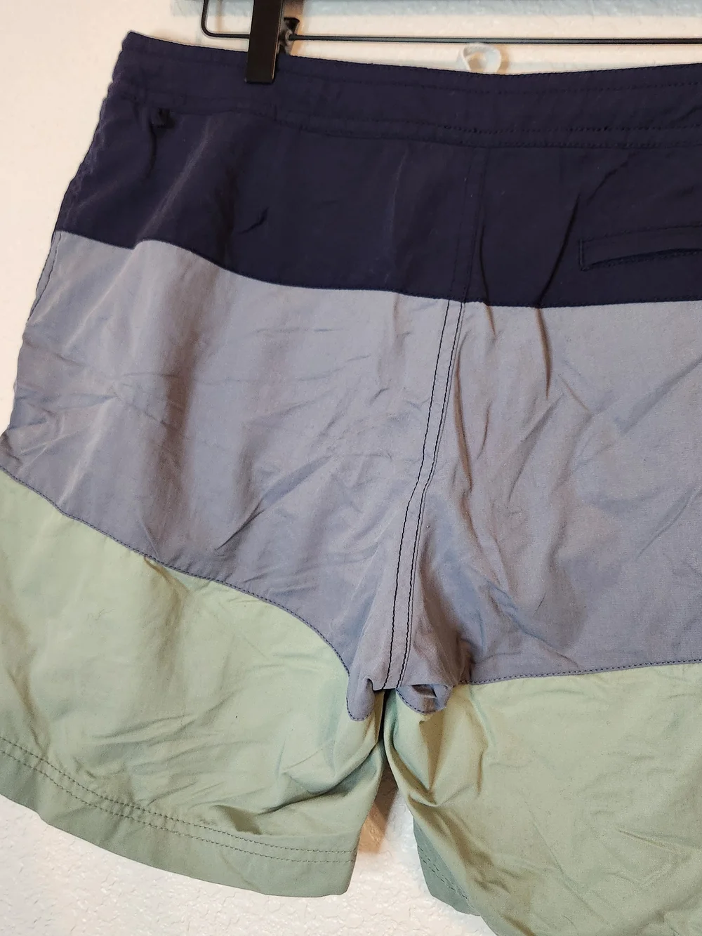 Crew Men’s Swim Shorts Board Trunks Casual Swim Wear Size 33 Blue Gray